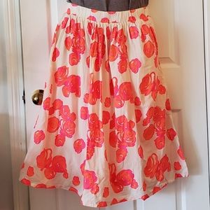 Plus Size Floral Skirt with Pockets